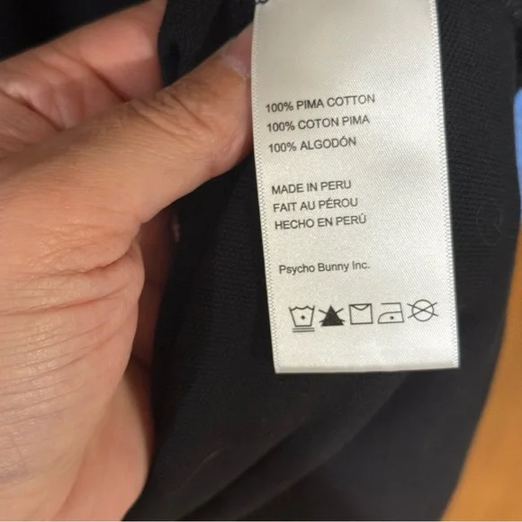 Psycho Bunny Black Polo with Blue and Red Accents Sz:2XLT - Picture 7 of 7